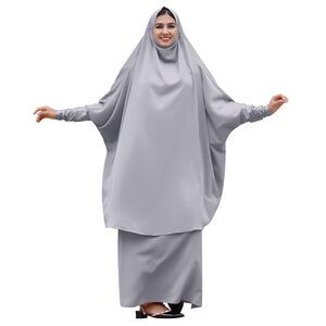 4875 Burkas For Women Muslim Hijab Dress Saudi Full Length Cover Two-piece